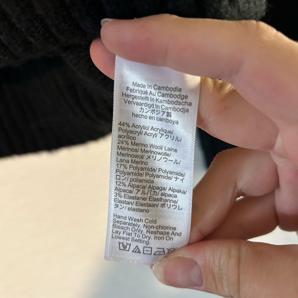 J Crew Johnny-collar Sweater with Ribbed Trim Small Slouchy Boxy Oversized - Picture 4 of 10